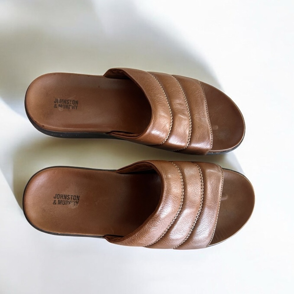 JOHNSTON & MURPHY Men’s Slippers- Brown - Size 14M - Retail Range $80 - $100. - Picture 3 of 8